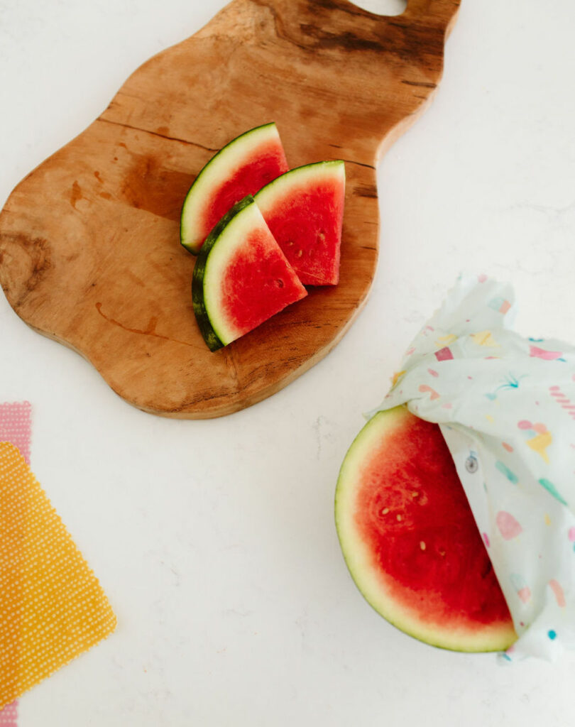 goldilocks wraps, watermelon, sustainable, plastic