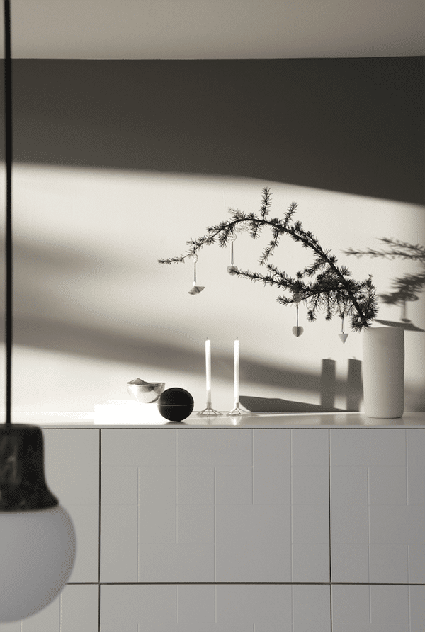 Minimal Holiday Decor - Table decor with natural lighting